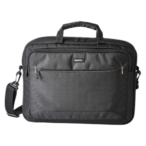 Amazon Basics - Bolsa de hombro para portátil y tableta de 15.6 pulgadas, color negro